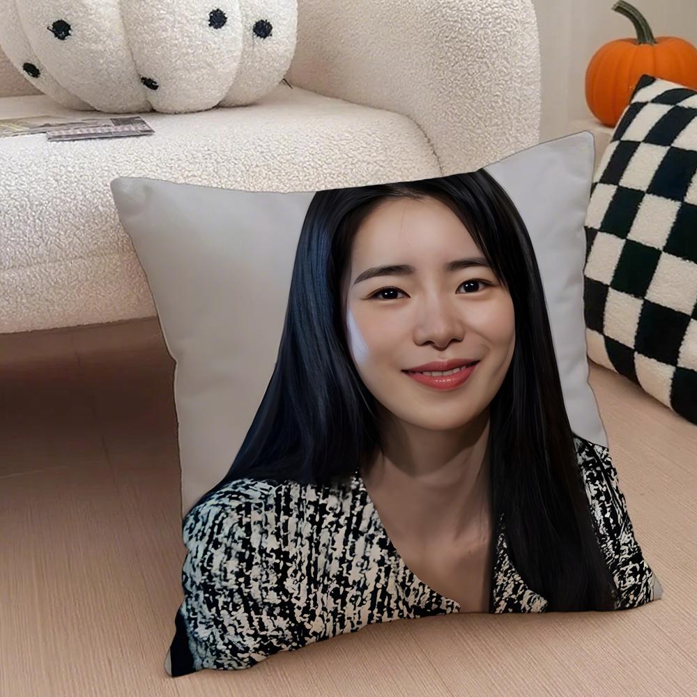 Actor Seductive LLim Jiyeon Cushion Cover Throw Pillow Cover Hidden Button Durable Polyester Chair Cushion