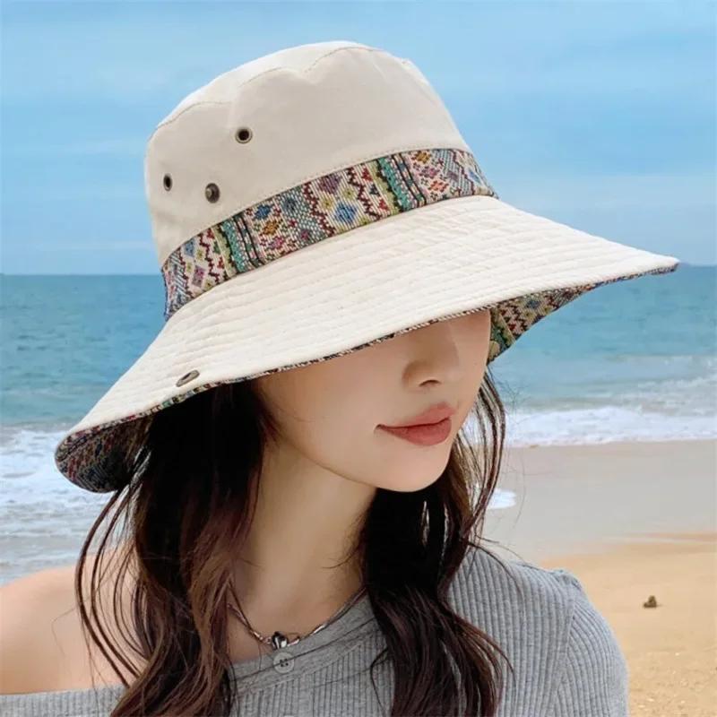 2025 Ethnic Western Cowboy Hat for Women | Vintage Sun Hat | Outdoor Wide Brim Sun Protection