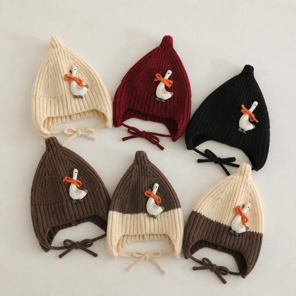 Cold Proof Knitted Beanie Windproof Ear Protection Hat Cute Kids Winter Hat for Children