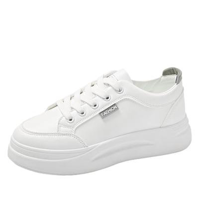 Weiße PU-Leder Damen Sneaker Mode Atmungsaktiv Flache Schuhe Frau Weiche Sohle Gehen Vulkanisiert Lässig Sneaker Zapatos De Muj