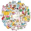 35pcs Playful Cartoon Animals Stickers Whimsical Pasture Stationery Stickers Animal Stickers For Suitcase Fridge Phone Luggage