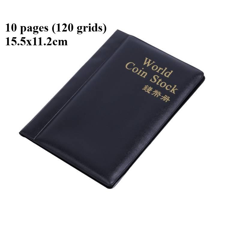 250 Coins Storage Book Commemorative Coin Collection Album Holders Collection Volume PU Leather Folder Hold Empty Penny Pockets