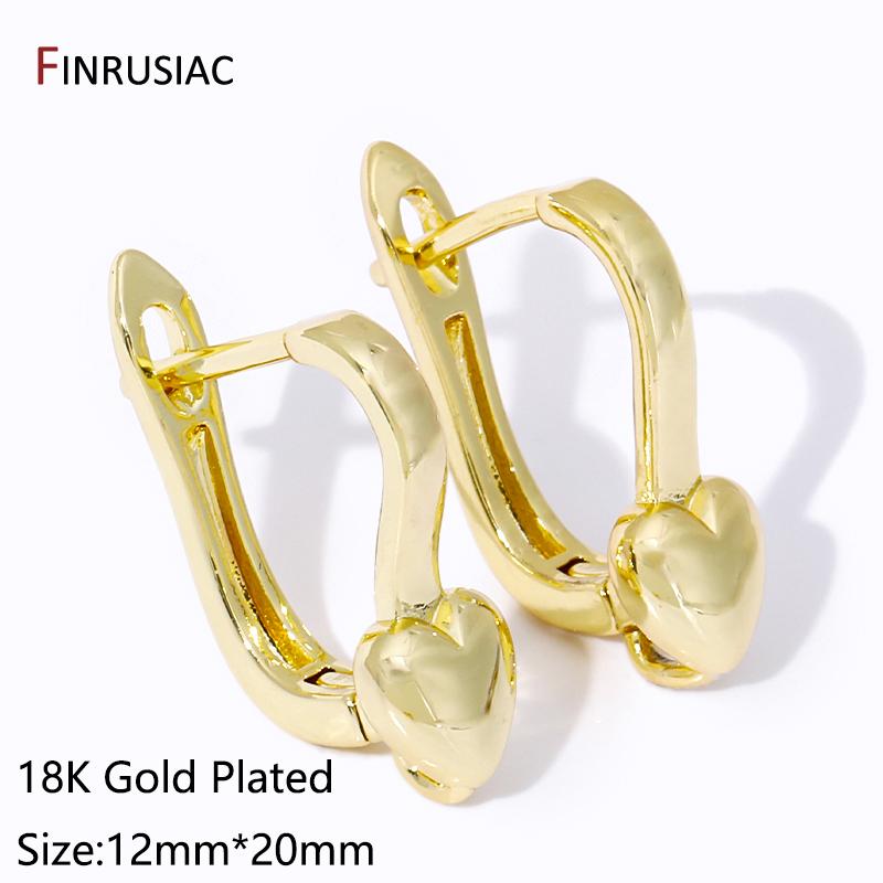 

Wholesale 18K Gold Plated Brass Shvenzy Earring Hooks Clasps, Basic Ear Wires Fixture For DIY Earring Making Findings 1 pair