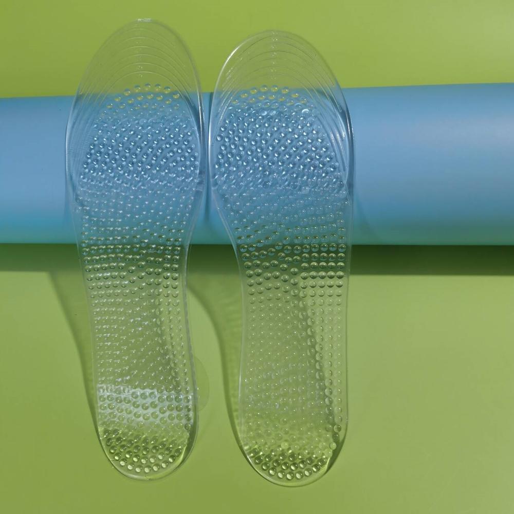 Silicone Insoles Man Plantar Fascitis Foot Massage Soft Transparent Gel Insoles for Woman Work Shoes Walking All Day Pain Relief