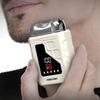 2in1 Mini Electric Shaver Digital Display Portable Rotary Razor Smart Nose Hair Clipper  Travel Use