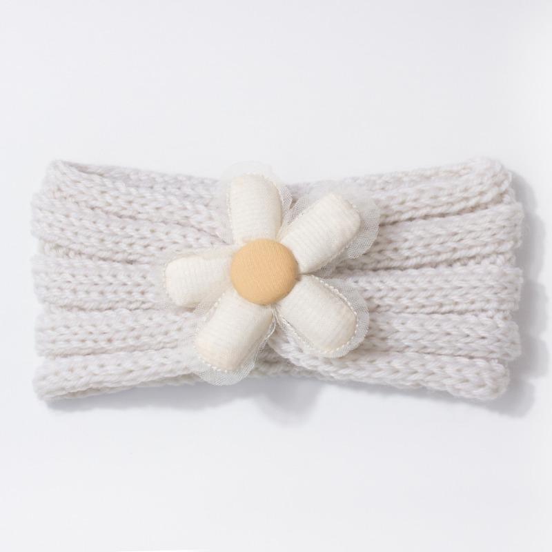 New baby knitted headband cute solid color baby fontanelle wool headscarf children's jewelry autumn and winter