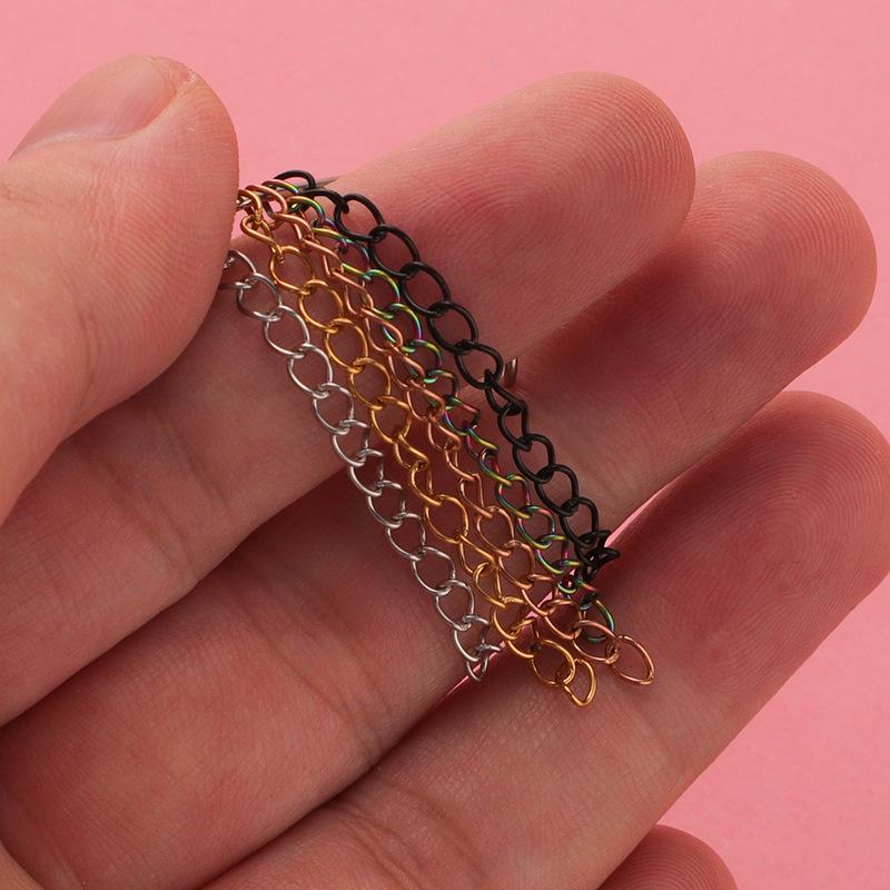 Adjustable Stainless Steel Tail Chain for DIY Jewelry: Bracelet, Necklace, Extension, Thick/Thin Line, 5cm