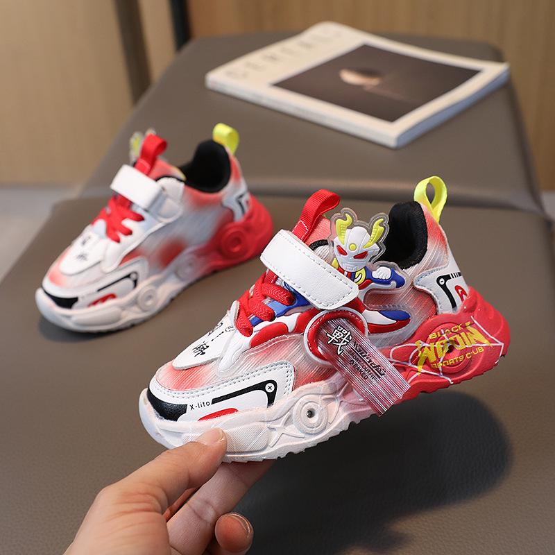 Pantofi sport pentru copii cu desene animate Ultraman, plasă luminoasă - Pantofi sport respirabili de vară unisex 2023