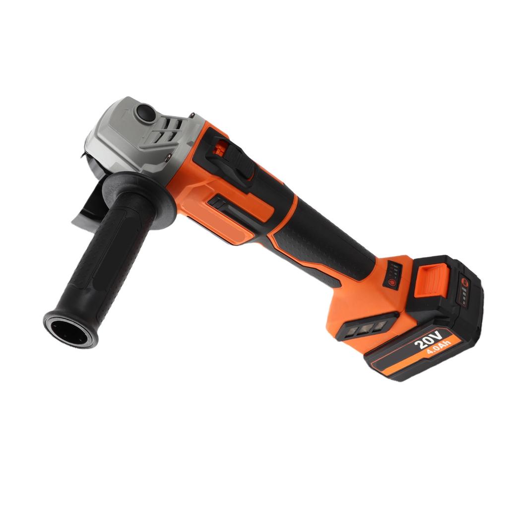 4 Inch Cordless Angle Grinder with 2 Battery Brushless Grinder Power Tool Non Locking Paddle Switch 3 Position Side