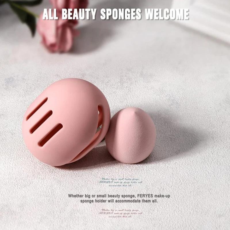 1PC Portaspugna per trucco Custodia protettiva per spugna di bellezza multiforo in silicone ecologico Custodia da viaggio protettiva per soffio cosmetico