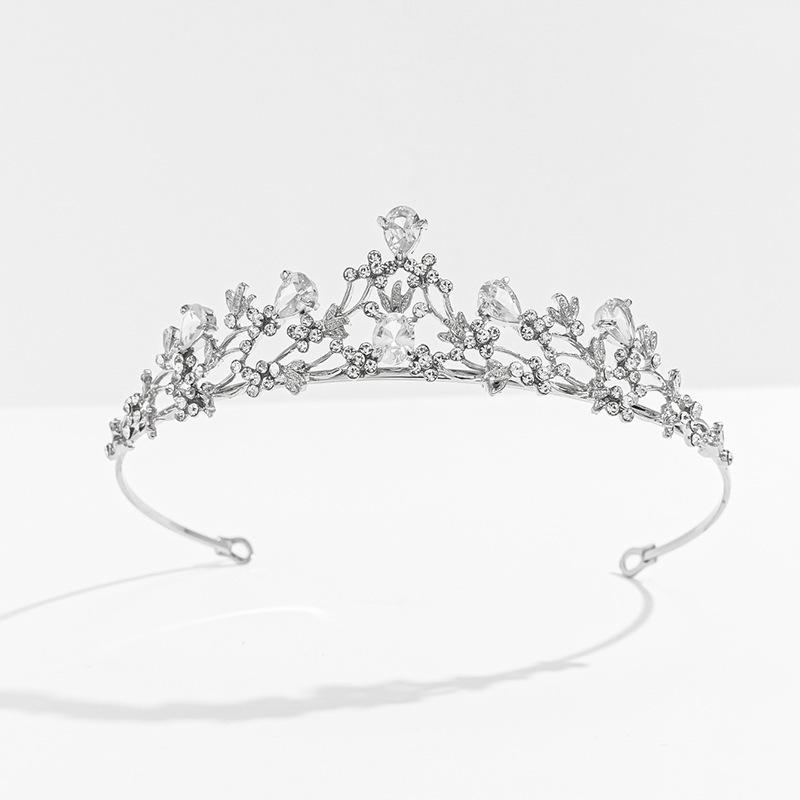 

European and American Bride s Crown High End Diamond Crown New Wedding Hairband Water Diamond Princess Crown Wedding Dress Matching