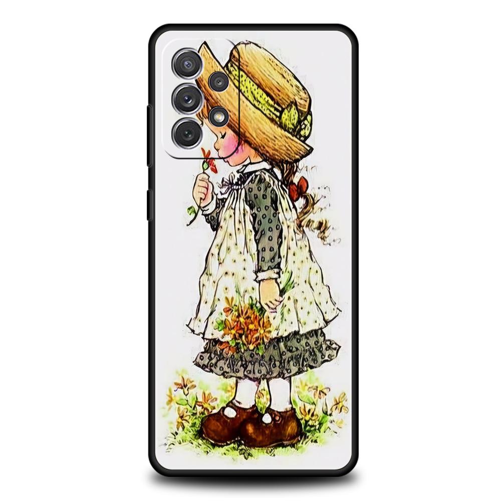 Phone Case for Samsung Galaxy A55/A35/A15/A14/A13/A25/A71/A72/A73/A32/A33/A52/A52S/A41/5G Soft TPU Shell Sarah Kay Girls Cute
