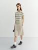 Deonseuteu Unisex Striped Crewneck Knit_Udsw6B129_Mint / Cream