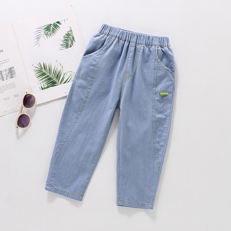 Kids' Summer Lightweight Tencel Cotton Mosquito Repellent Pants - Unisex Casual Long Jeans for Boys & Girls