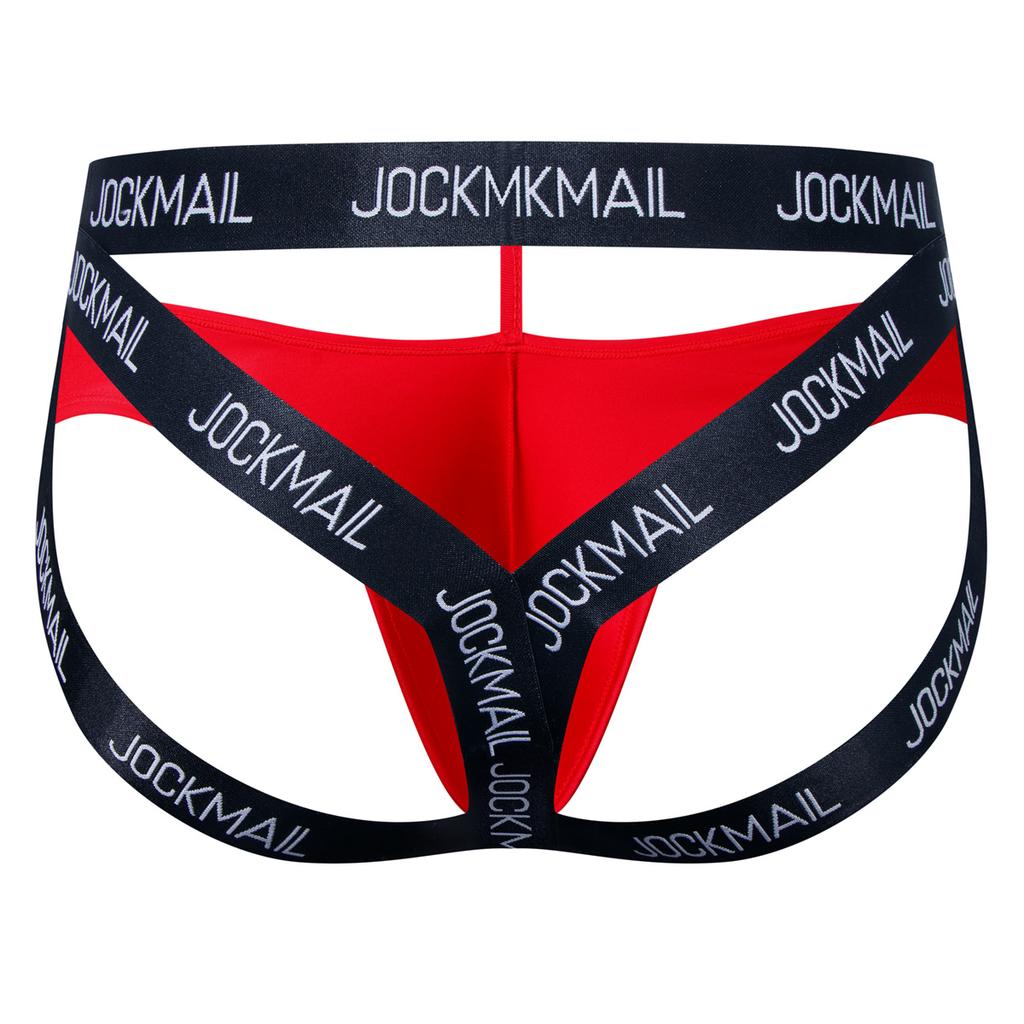 Jockstraps JOCKMAIL Elastic Band Letter Printed Fashion Ultra-thin Ice Silk Men's Thong Underwear