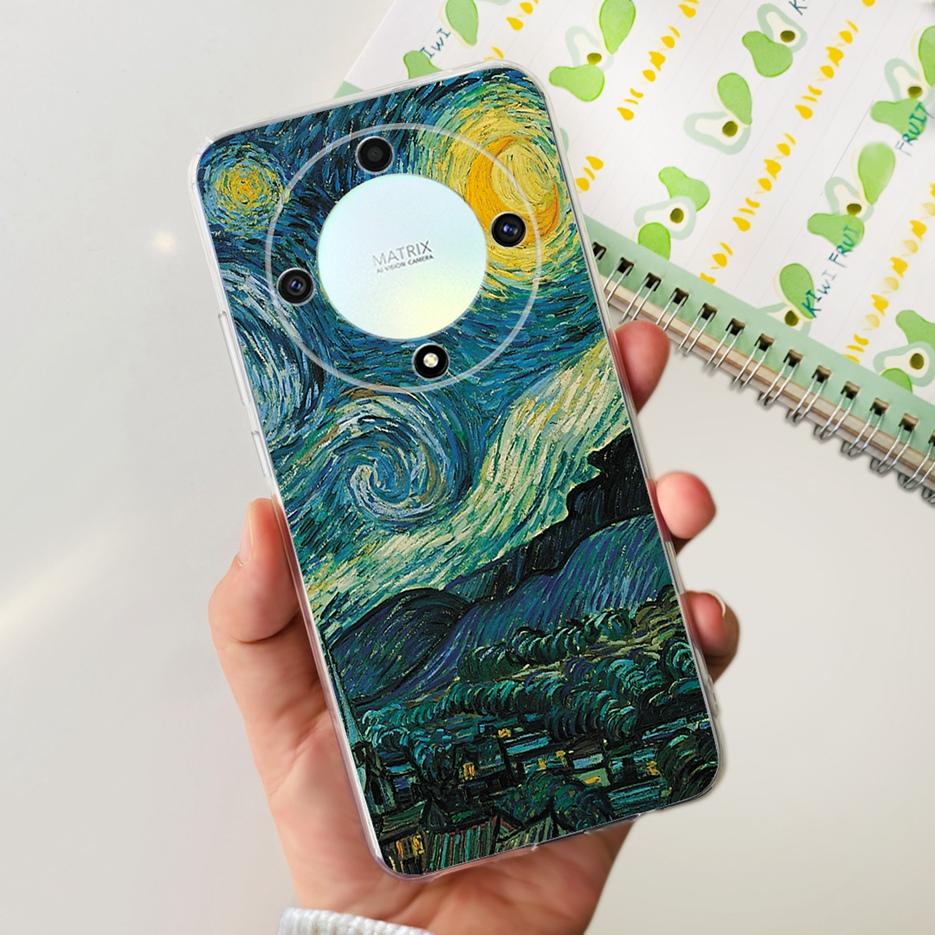 For Honor X9b 5G Case ALI-NX1 Cute Cat Butterfly Painted Cover Soft Silicone Phone Cases For Honor X9b X 9b HonorX9b Soft Fundas