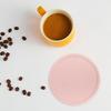 2Pcs 10CM Silicone Coaster Heat-resistant Non-slip Raised Edge Spill-proof Countertop Round Drink Coffee Tea Cup Holder Kitchen Supplies