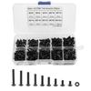 Hilitand Hex Socket Button Head Bolts and Nut Kit, M3 X 5/6/8/10/12/14/16/18/20mm, Carbon Steel, High Strength Bolts, 300 Pieces, Black