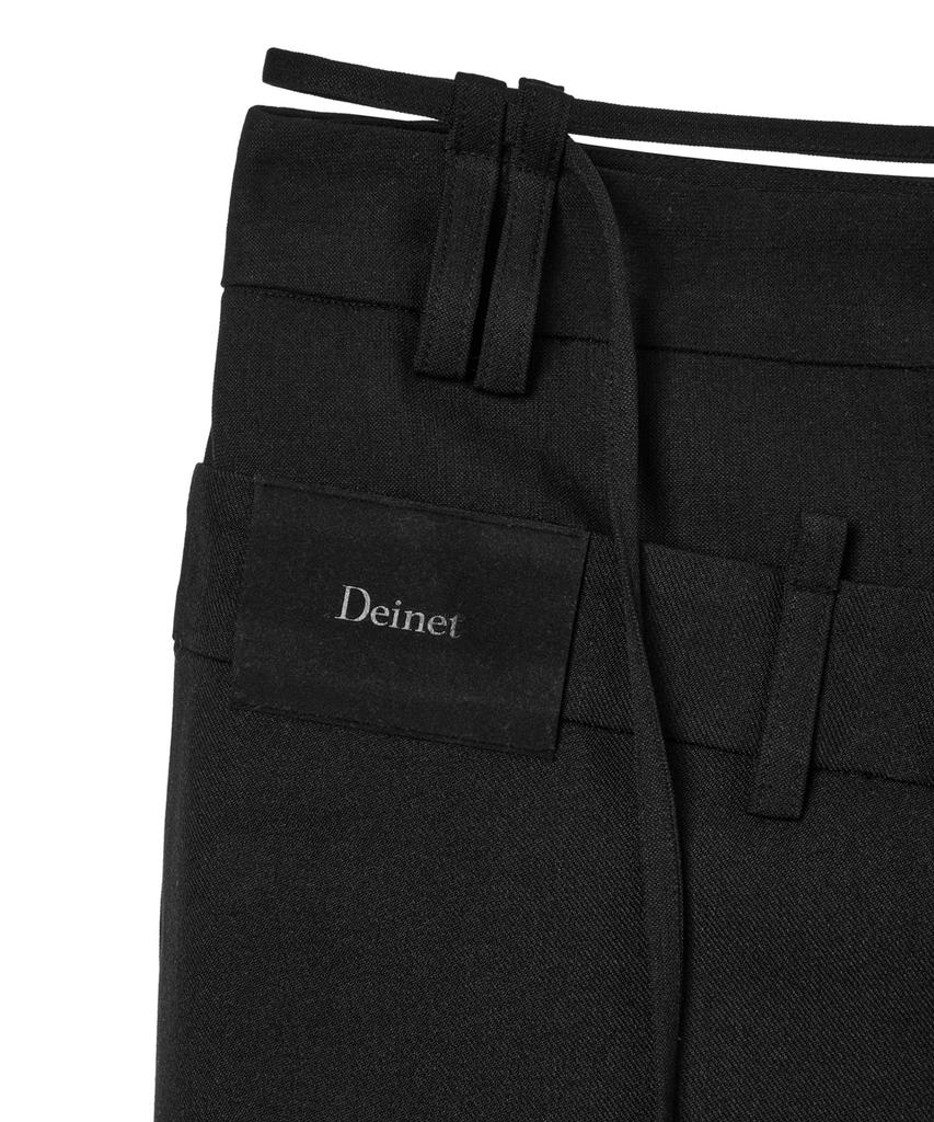 Dainit Belt Long Raw Skirt In Black