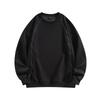 Autumn and Winter Heavyweight Solid Color Round Neck Sweatshirt for Men, White Solid Color Loose Round Neck Inner Layered Bottoming Shirt, Trendy Top