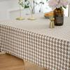 Thick Houndstooth Cotton Linen Tablecloth Simple Black White Checkered Tea Table Cover