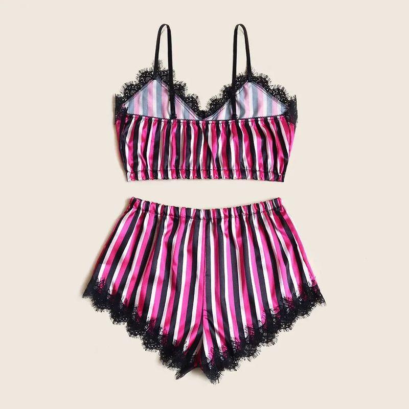 

Бретельки Трехточечный Обхват Груди Кружевной Комплект Слинг Трехточечный Кружевной Комплект stripe L(L)