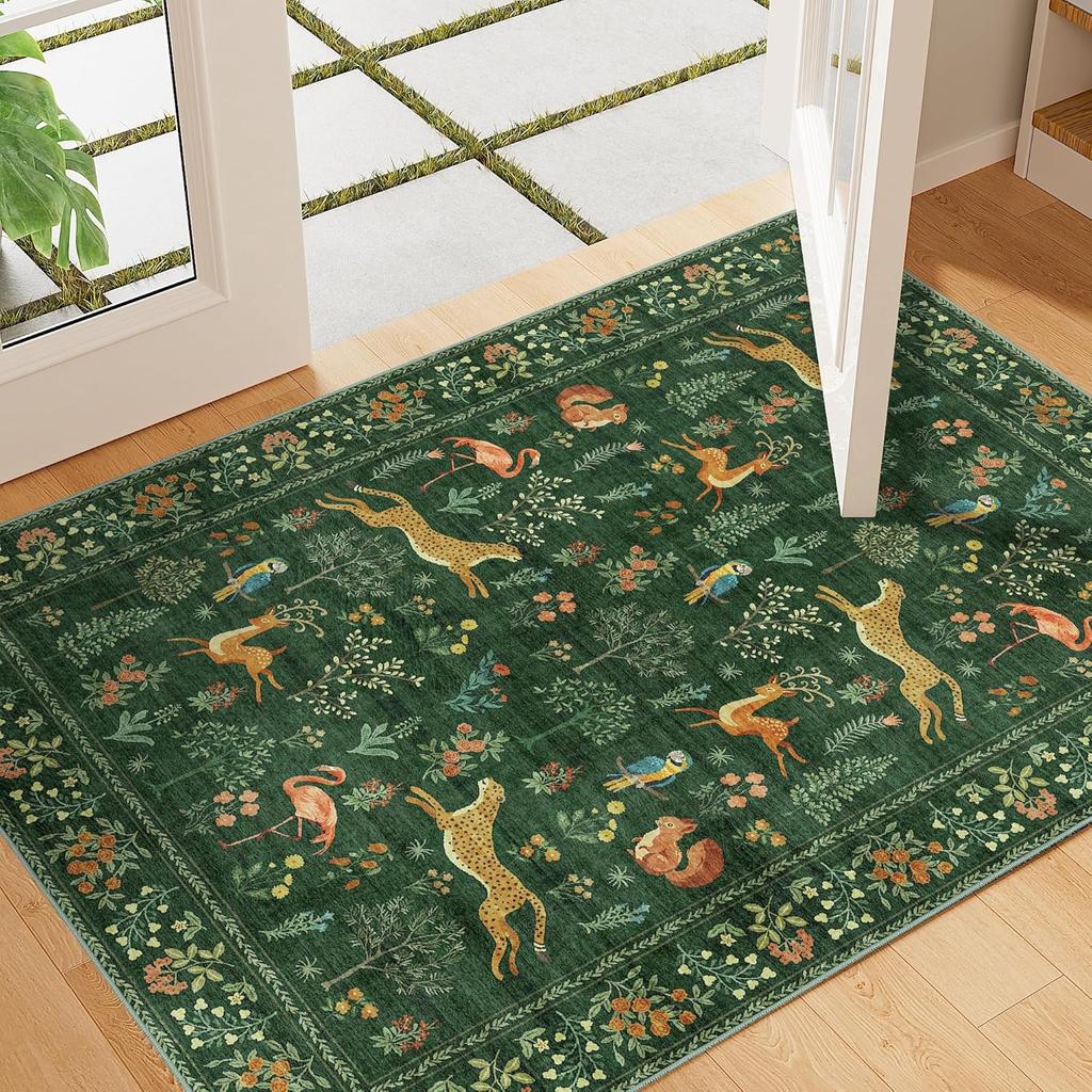 French Style Bedroom Decor Plush Carpet Fluffy Soft Carpets for Living Room Flower Pattern Lounge Floor Mat Thicken Washable Rug