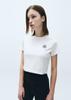 Malitteseupocheu Mouvement W Circle Wappen Aerocool Crop Tee White