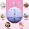 3/4/5 Clear Birthday Cupcake Stand Holder Tier Acrylic Round Cupcake Stand Dessert Display For Wedding Birthday Christmas Party