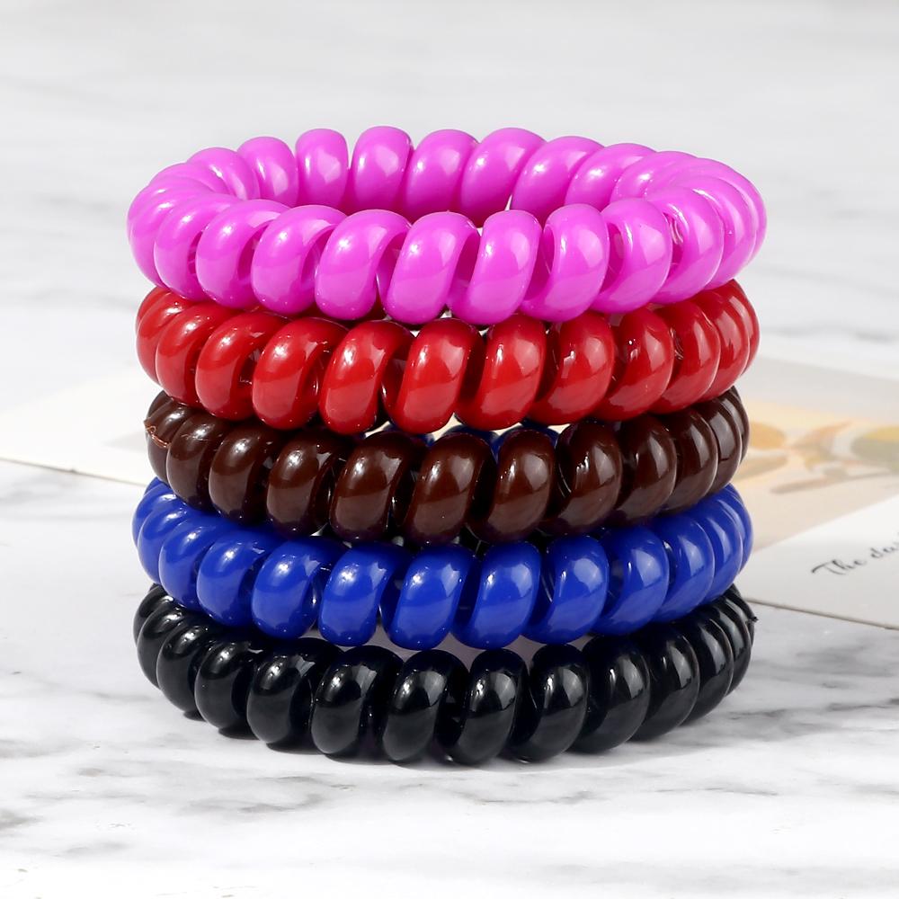 5 buc/set Elastic Culori Bomboane Fir de Telefon Simplu Benzi de Păr pentru Femei Coadă de Păr pentru Copii Fete Scrunchies Bandă de Păr Gumă Cadouri