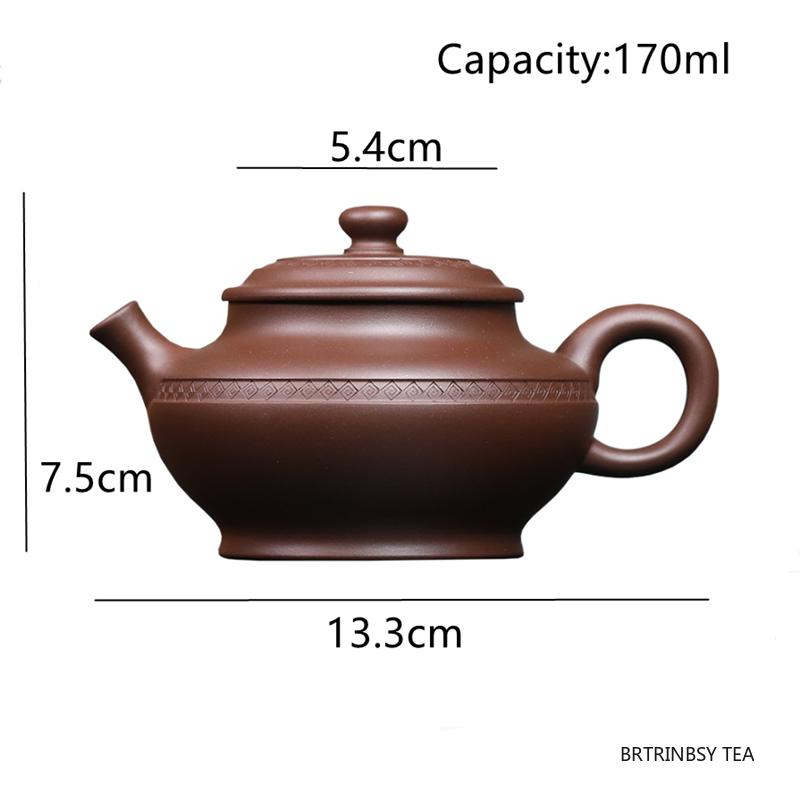 170ml Chinese Tradition Yixing Purple Clay Teapot Master Handmade Zisha Tea Pot Household Beauty Kettle Tea Set Teaware Gifts