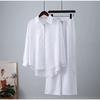 Completo Pantaloni Larghi da Festa Set Due Pezzi Donna Vintage Boho Maxi Camicia Autunno Casual Ampio Streetwear Lavoro Outfit Y2k