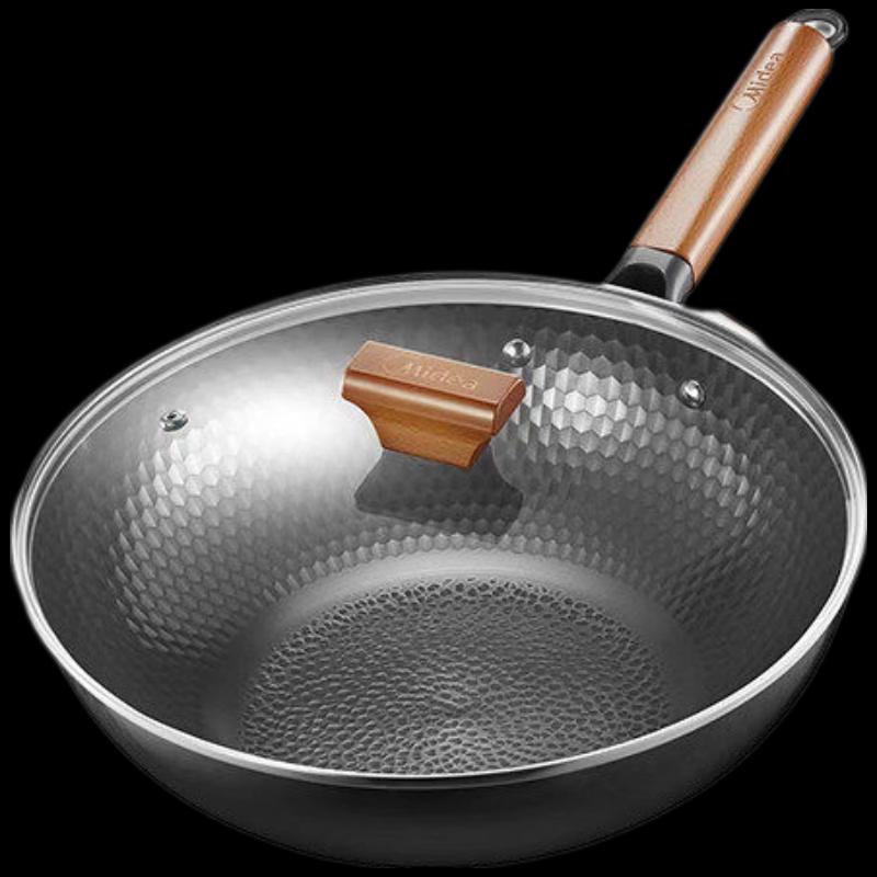 Midea 32cm Cast Iron Wok