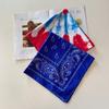 Spot West Coast Square Scarf Full Polyester Printed Small Square Scarf Silk Scarf Women's Hip Hop Hip Hop Cashew Flower Headscarf