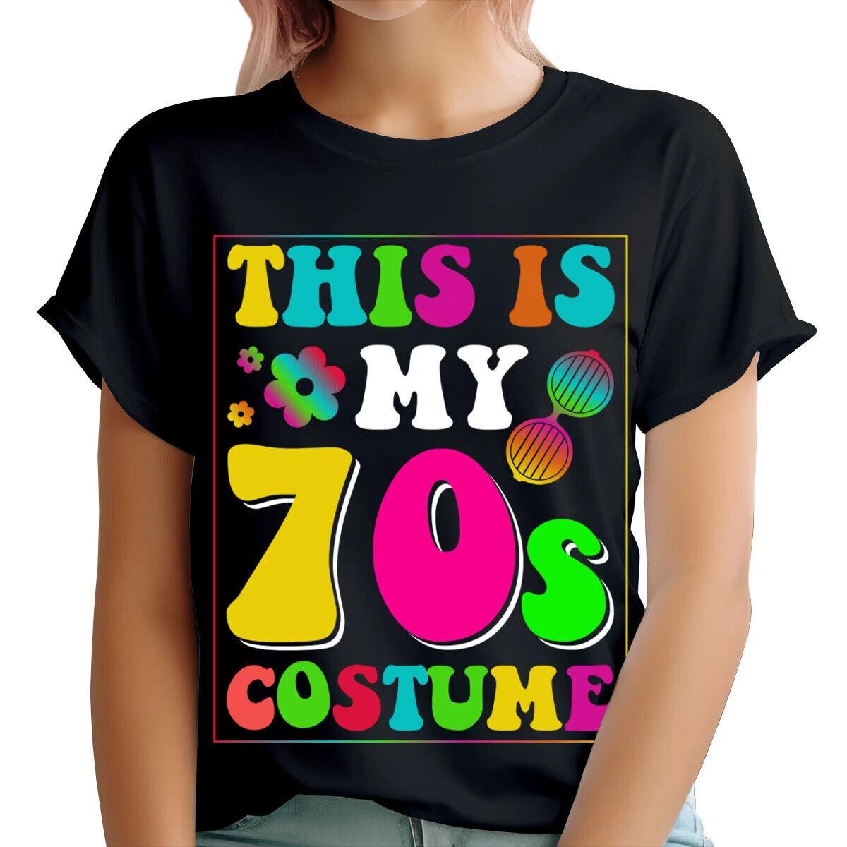This Is My 70s Costume Party Style Retro Vintage Womens T-Shirts Top #6NE 4XL