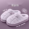 Women's and Men's 2024 Autumn Winter Thick Sole Fleece Slippers for Home