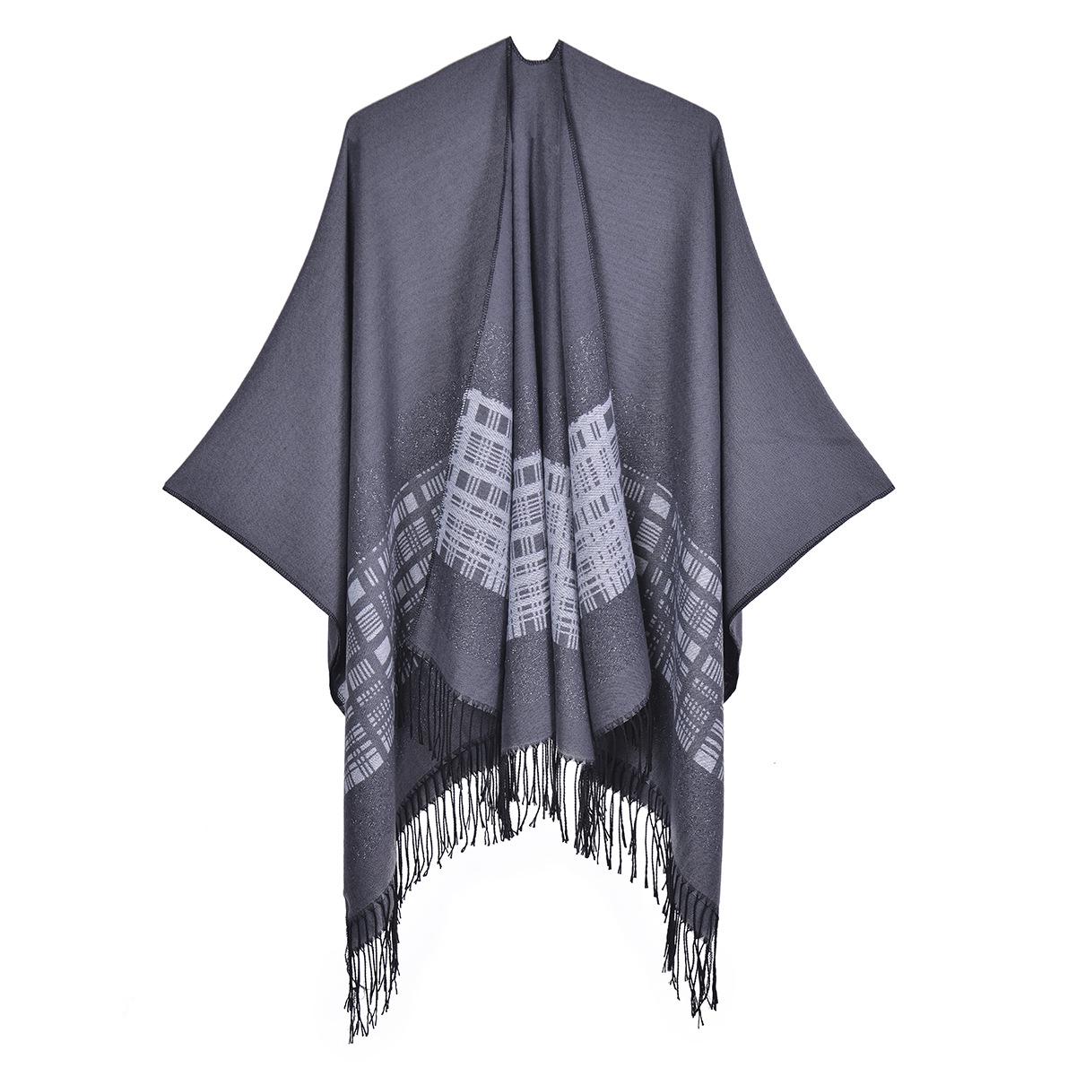 

Women s Double-Sided Tassel Shawl - Four Seasons Imitation Cashmere Cape 130*150CM