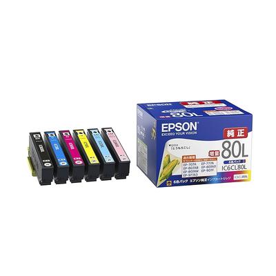 Epson Genuine Ink Cartridge, Corn Scent, IC6CL80L, 6-Color Pack, High Capacity