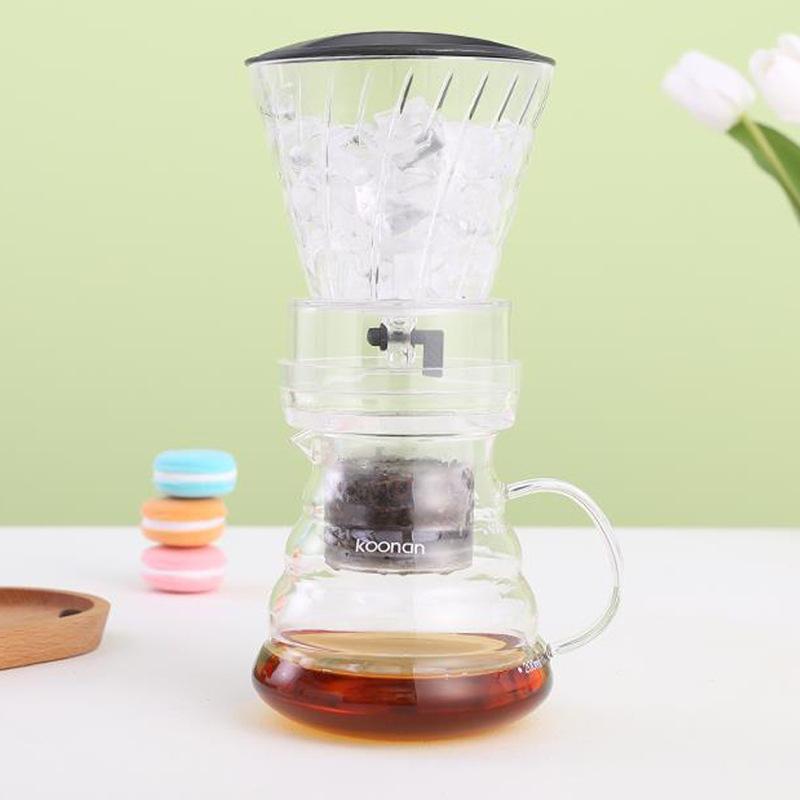 

Water Drip Coffee Machine New Reusable Filter Tools Glass Espresso Coffee Dripper Pot Ice Cold Brew Coffee Maker