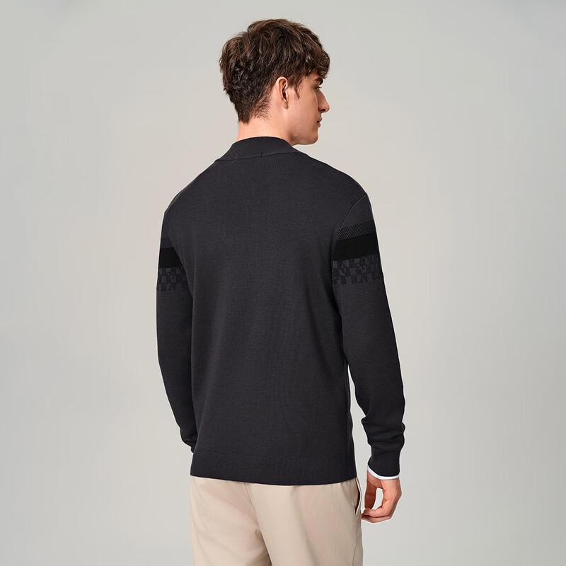 Goldlion Men's Lamb Wool Half-Zip Knit Sweater