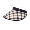 Daks Navy Check Wide Brim Sun Cap Dbhe4e101n2