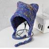 Korean Style Crochet Knit Hat Women Winter Ear Flap Warm Hat