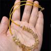 Natural strawberry crystal gravel necklace ice-through pink peach blossom strawberry crystal collarbone chain fashionable irregular and fresh