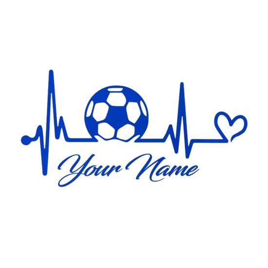 

Heartbeat Soccer Ball Car Sticker for Vehicle Sporty Vinyl Decal for Motorcycle Waterproof Scratch Cover for Bumper синій