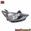 Compatible with Hyundai Elantra 2017-2019 Headlight Assembly: Front Housing, Low/High Beam Lamp Cover