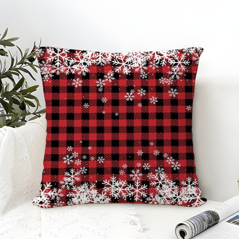 Snowflake-Themed Winter Home Decor Pictures Pillow Case Linen Pillow Case Sofa Home Decor Cushion Cover Cushion Cove