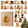 Pomeranian Advent Calendar 2025 with 2D Acrylic Dog Ornaments 24 Days Christmas Countdown Calendar Gift for Pomeranian Lovers