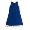 Vestito Estivo da Donna con Tasche Laterali Bordo in Pizzo Linea ad A Senza Maniche Girocollo Monocolore Mini Abito Estivo Corto per Spiaggia Appuntamenti Uso Quotidiano