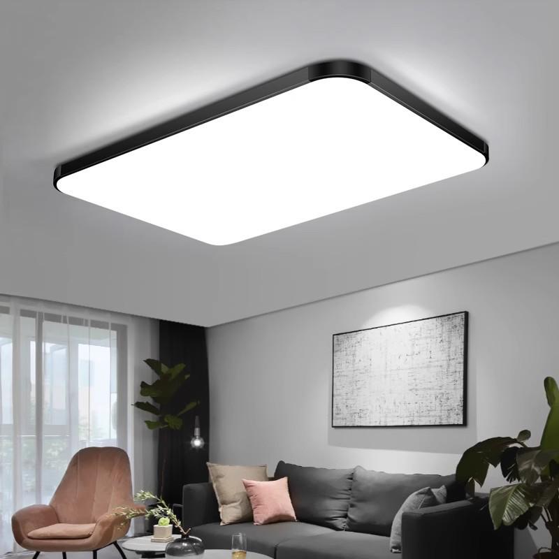 Full Spectrum LED Ceiling Light - Modern Rectangular Fixture for Living Room, Bedroom, Dining Room, Study.