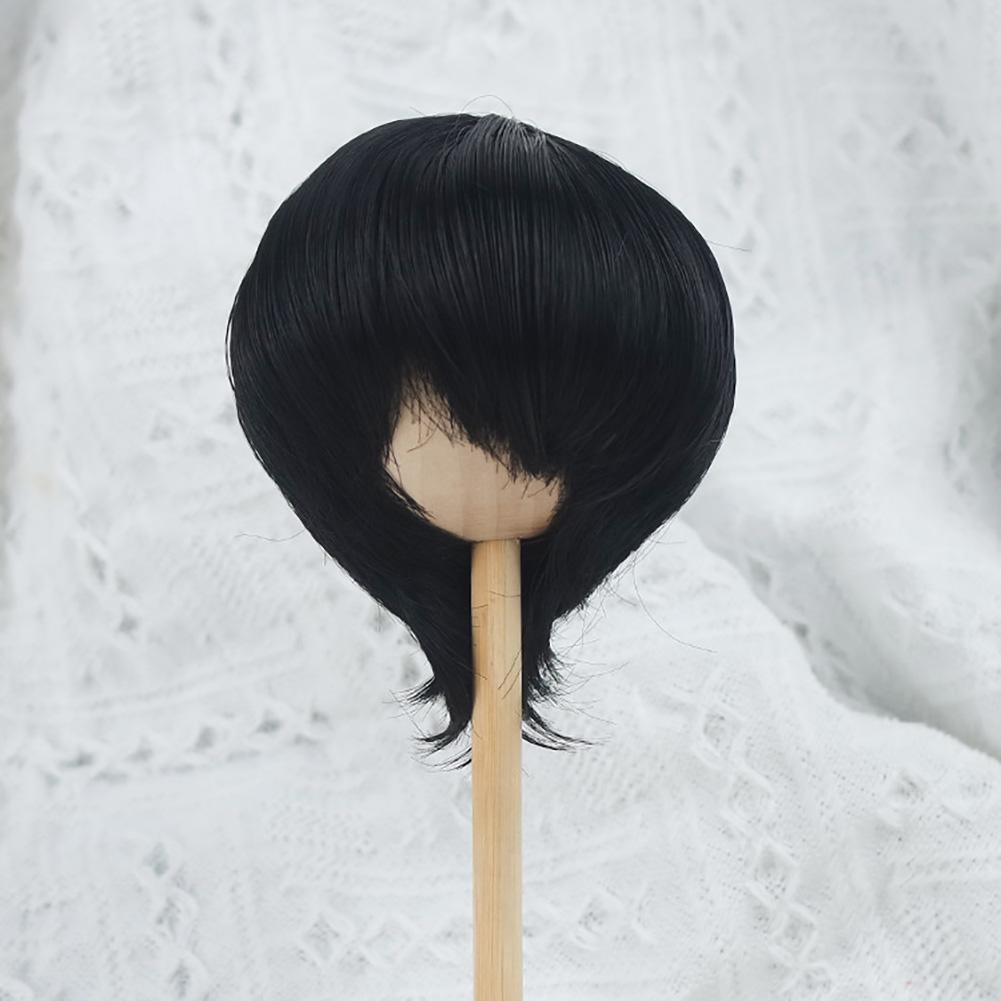 For 1/3 BJD Dolls 22-23CM Head Circumference Short Hair High Temperature Fiber Soft Silk Doll Wig Multi-color Doll's Accessories